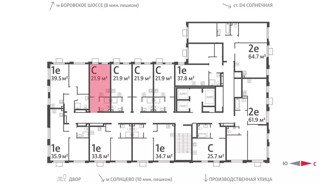 Квартира-студия: Москва, ЖК Лучи, 2-й этап, к8 (21.9 м) - Фото 1