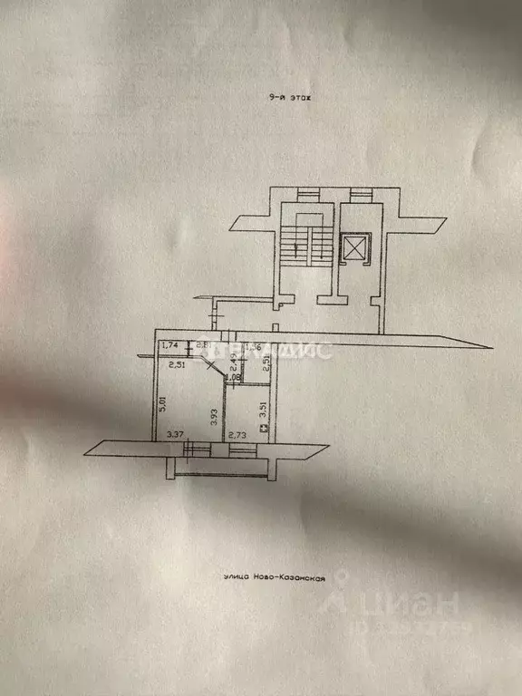 1-к кв. Пензенская область, Пенза ул. Ново-Казанская, 4 (44.0 м) - Фото 2