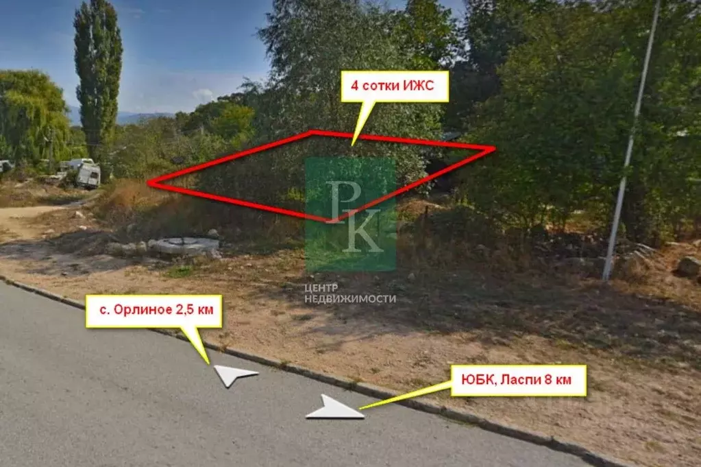 Участок в Севастополь с. Тыловое, ул. Стахановская, 17Бкв2 (4.0 сот.) - Фото 1