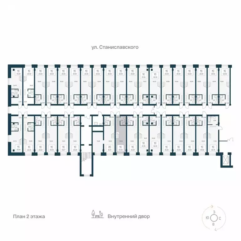 Квартира-студия: Новосибирск, улица Станиславского, 25 (29.59 м) - Фото 1