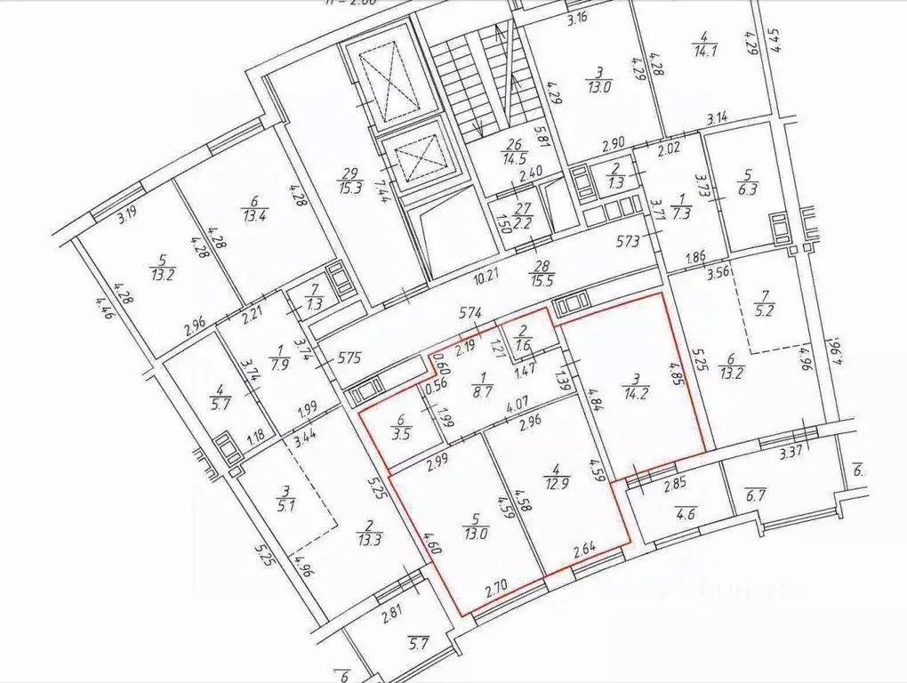 2-к кв. Санкт-Петербург наб. Миклухо-Маклая, 3к1 (56.6 м) - Фото 1