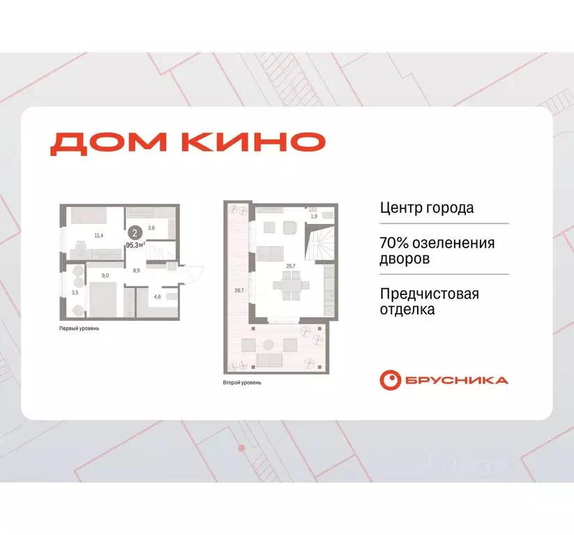 2-к кв. Курганская область, Курган Центральный жилрайон, Дом Кино ... - Фото 1