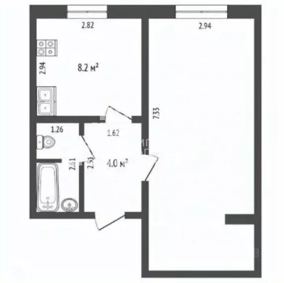 1-к кв. Ханты-Мансийский АО, Ханты-Мансийск ул. Мира, 107А (37.0 м) - Фото 2