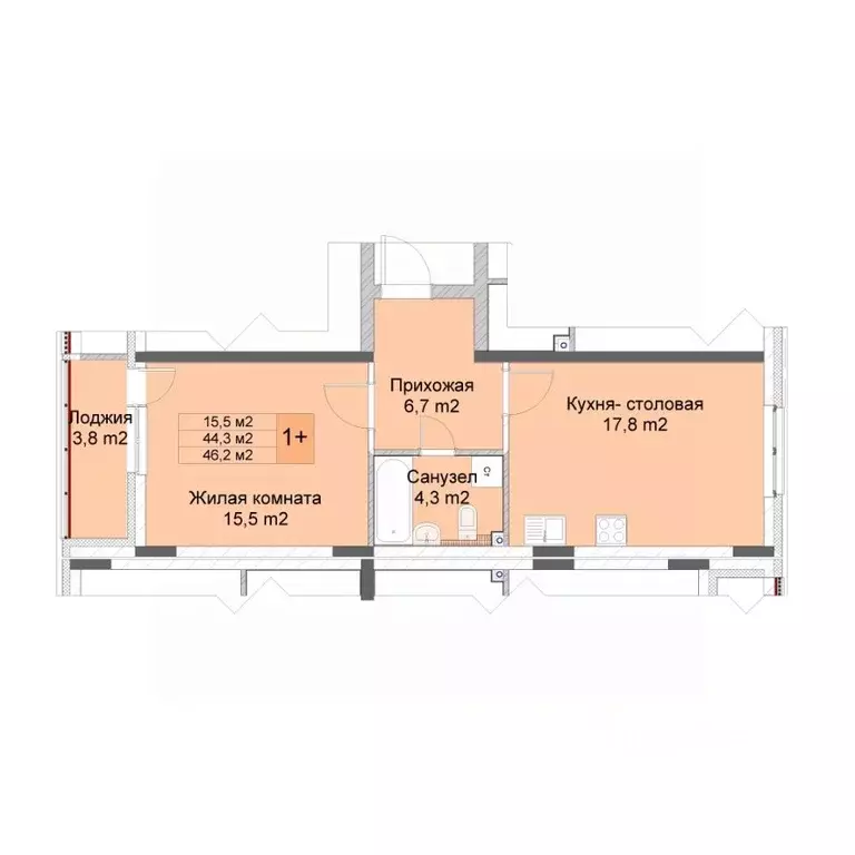 1-к кв. Нижегородская область, Нижний Новгород Кузнечиха Город жилой ... - Фото 1