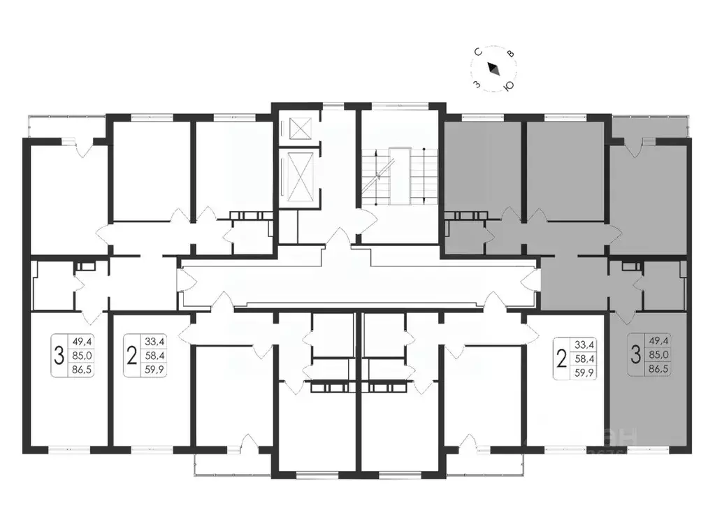 3-к кв. Воронежская область, Воронеж ул. Шишкова, 140Б/21 (86.5 м) - Фото 1