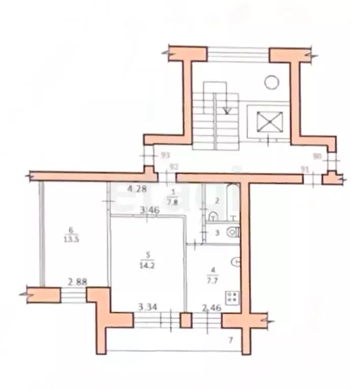 2-к кв. Костромская область, Кострома Рабочий просп., 21 (47.4 м) - Фото 2