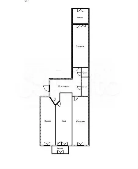 3-к. квартира, 67,8 м, 4/9 эт. - Фото 0