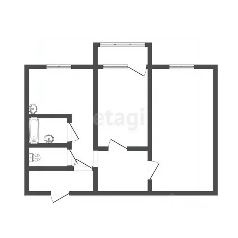 2-к кв. Амурская область, Благовещенск ул. Пушкина, 5/2 (53.0 м) - Фото 1