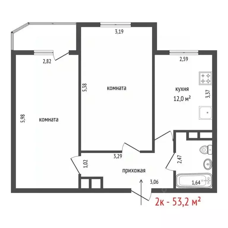 2-к кв. Свердловская область, Верхняя Пышма ул. Красных Партизан, 52 ... - Фото 1