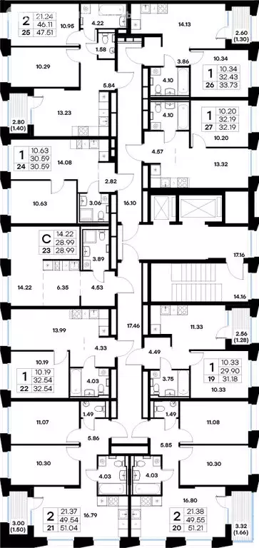 1-комнатная квартира: Казань, Московский район (30.59 м) - Фото 2