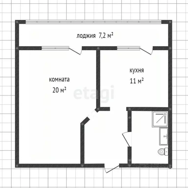 1-к кв. Адыгея, Майкоп ул. Чкалова, 65 (39.5 м) - Фото 1