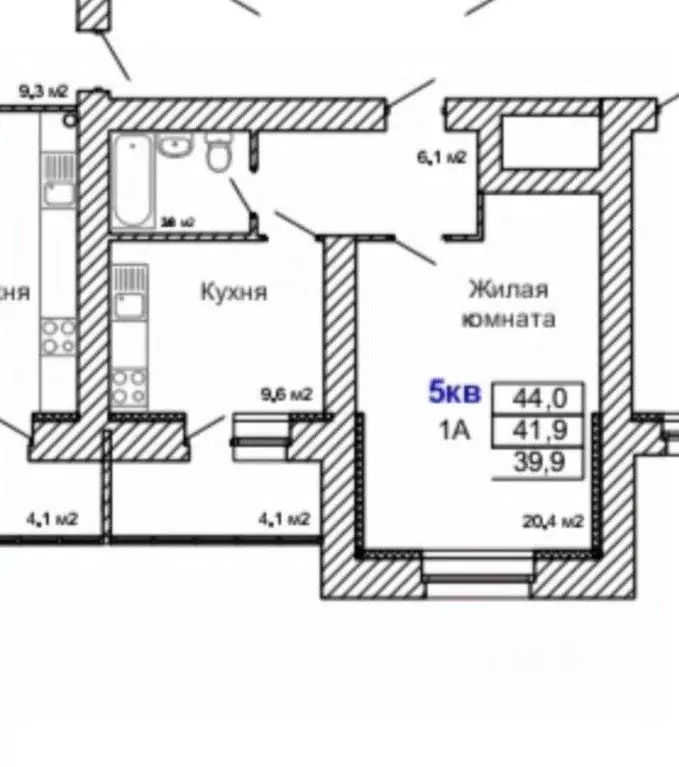 1-к кв. Тамбовская область, Тамбов ул. Чичерина, 7к2 (39.9 м) - Фото 1