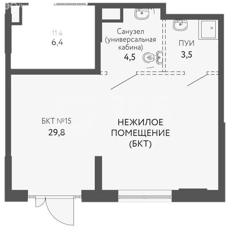 Помещение свободного назначения (51.3 м) - Фото 1