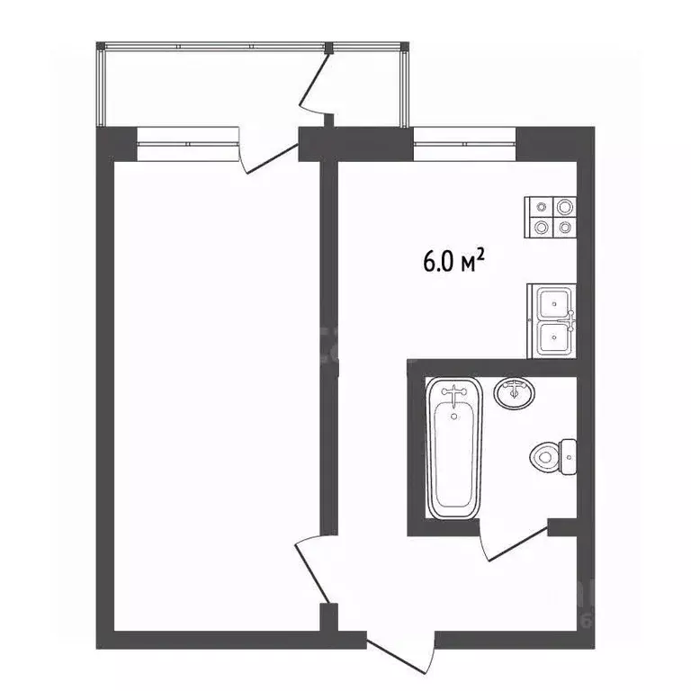 1-к кв. Московская область, Сергиево-Посадский городской округ, пос. ... - Фото 1