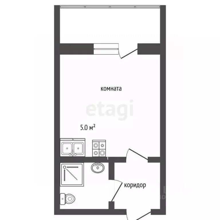 Студия Ростовская область, Ростов-на-Дону просп. Стачки, 215Б (25.0 м) - Фото 2
