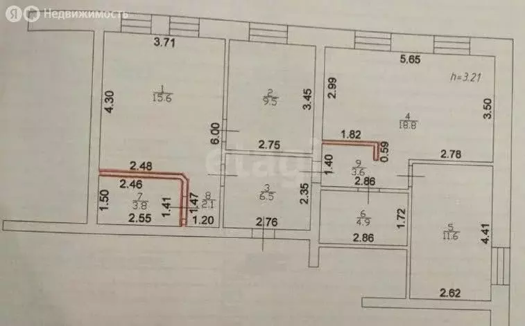 3-комнатная квартира: Казань, улица Карла Маркса, 48/11 (78 м) - Фото 1