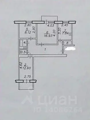 3-к кв. Белгородская область, Старый Оскол Жукова мкр, 47 (62.0 м) - Фото 1
