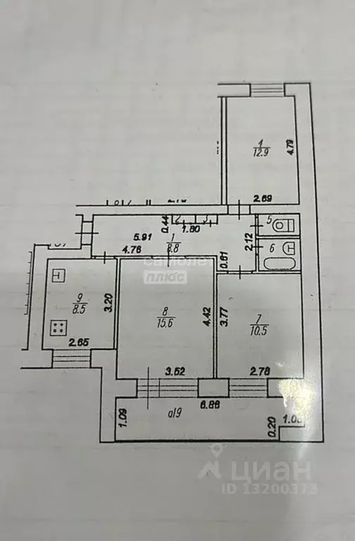 3-к кв. рязанская область, рязань ул. стройкова, 11 (63.0 м) - Фото 1