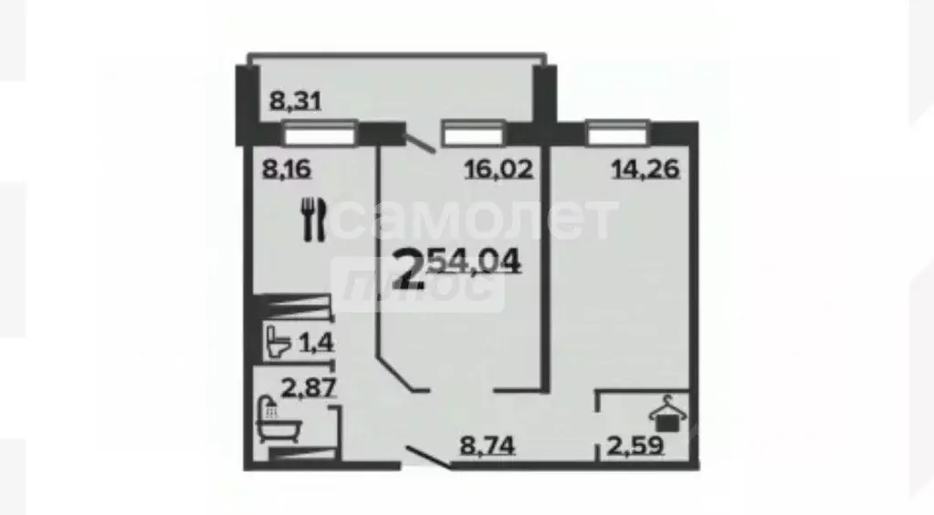 2-к кв. Волгоградская область, Волгоград Владимирская ул., 64 (54.0 м) - Фото 1