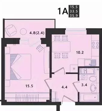 1-к кв. Псковская область, Псковский район, Завеличенская волость, д. ... - Фото 0