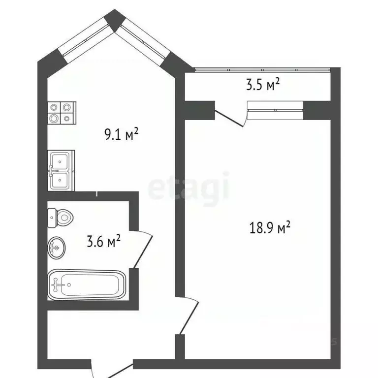 1-к кв. Москва Дмитровское ш., 96К5 (37.2 м) - Фото 1