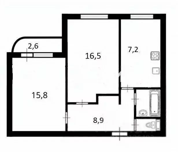 2-к кв. Санкт-Петербург Караваевская ул., 42 (54.6 м) - Фото 2