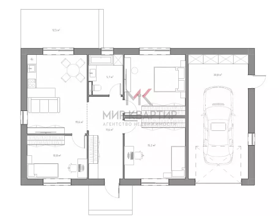 Дом в Усть-Абаканский район, посёлок Тепличный (127 м) - Фото 2