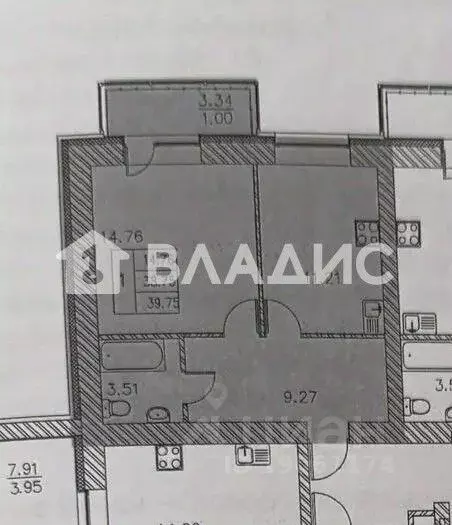 1-к кв. Татарстан, Казань ул. Азата Аббасова, 12 (39.3 м) - Фото 1