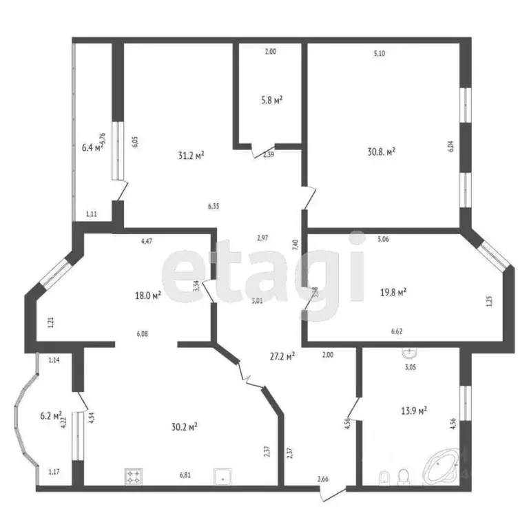 3-к кв. Тюменская область, Тюмень Орловская ул., 52 (185.8 м) - Фото 2