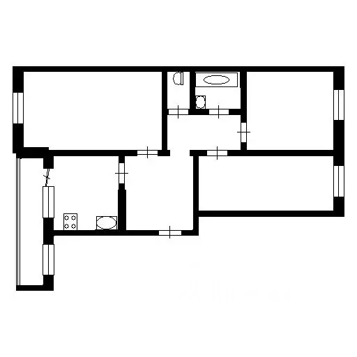 3-к кв. москва кировоградская ул, 17к1 (78.0 м) - Фото 1