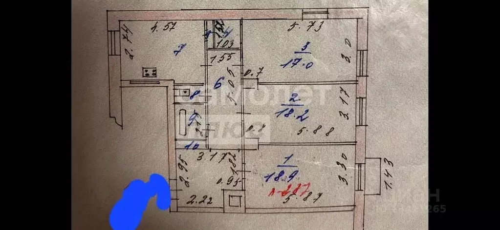 3-к кв. Ивановская область, Иваново ул. Павленко, 30 (89.0 м) - Фото 2
