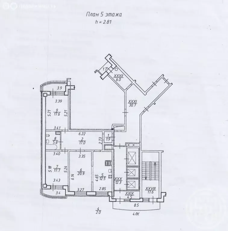 3-комнатная квартира: Санкт-Петербург, проспект Луначарского, 11к1 (97 ... - Фото 2