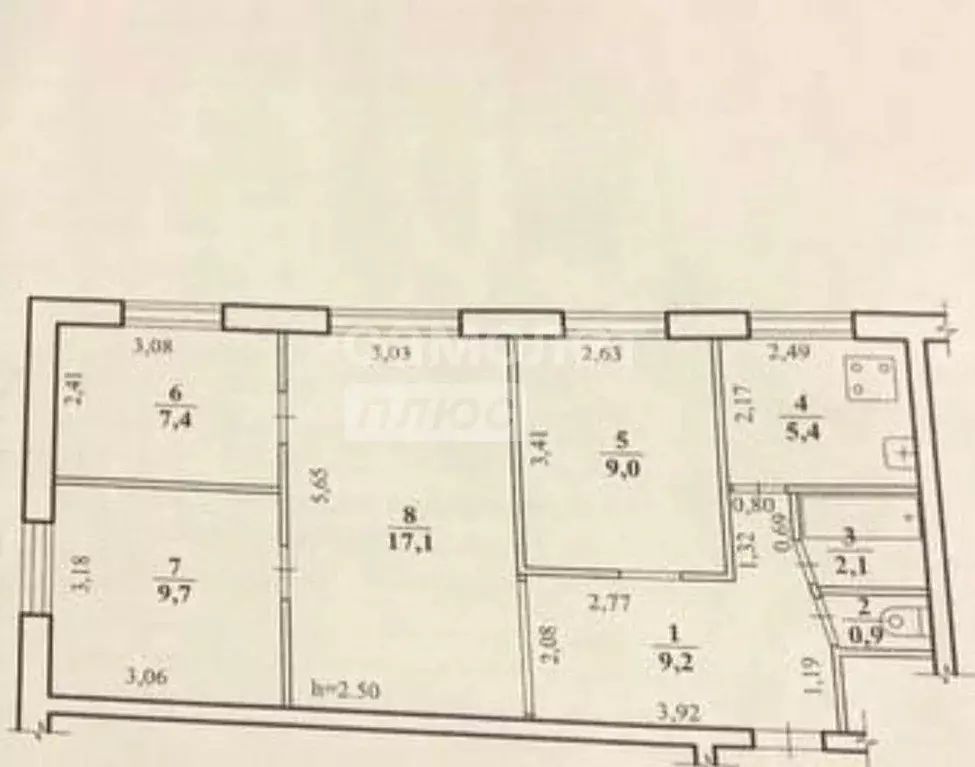 4-к кв. Забайкальский край, Чита ул. Красной Звезды, 14 (60.8 м) - Фото 2