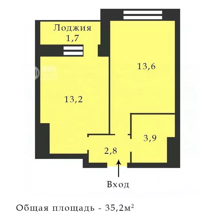 1-к кв. Москва Внуковское поселение, бул. Андрея Тарковского, 10 (35.4 ... - Фото 1