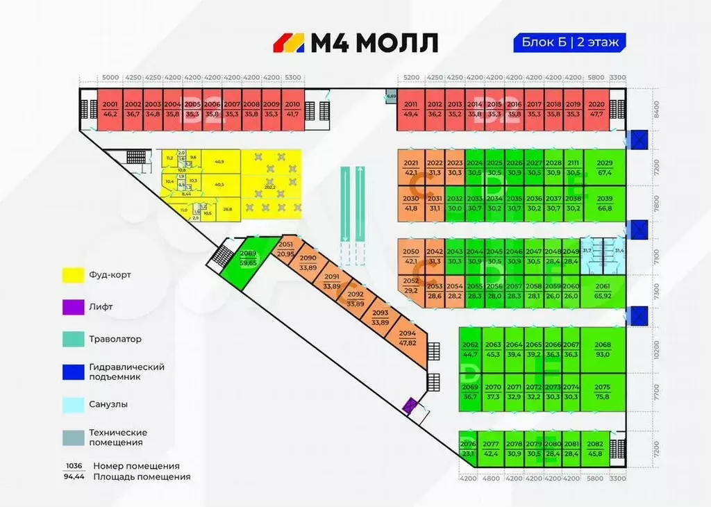 Торговые помещения 1300 м в ТЦ  М4 Молл - Фото 0