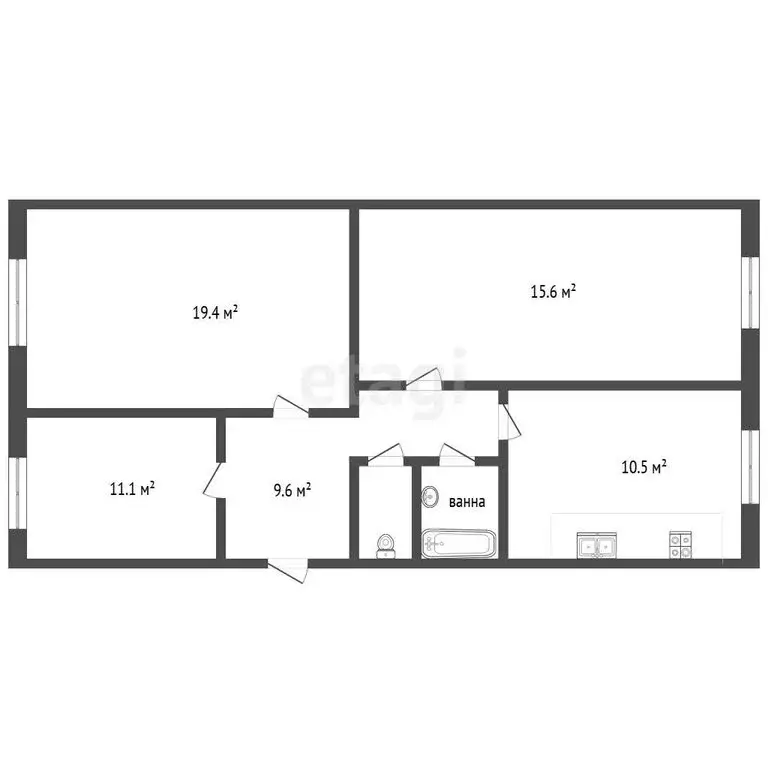 3-комнатная квартира: Новый Уренгой, улица Геологоразведчиков, 16 (69 ... - Фото 1