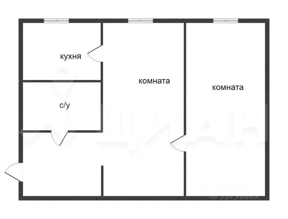 2-к кв. Пермский край, Чернушка ул. Ленина, 109 (44.9 м) - Фото 1