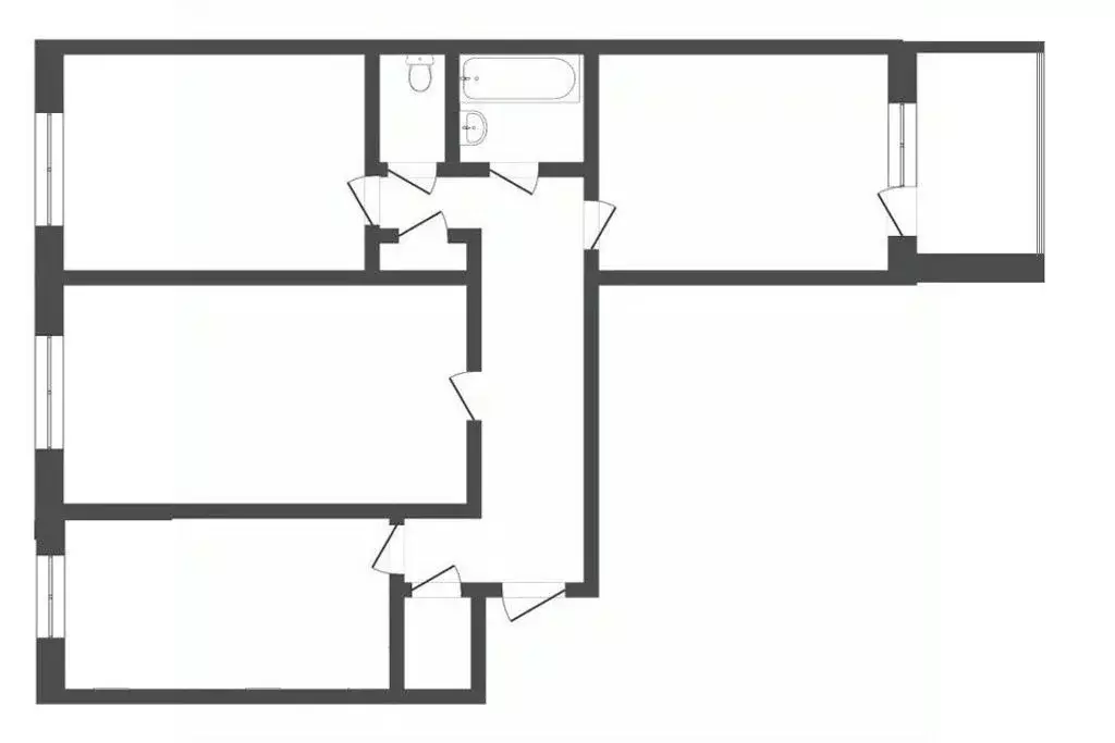 3-к кв. Оренбургская область, Оренбург ул. Терешковой, 241 (66.4 м) - Фото 2