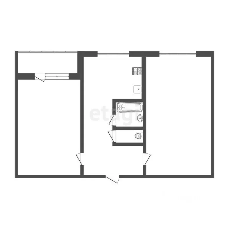 2-к кв. Мордовия, Саранск ул. Есенина, 22 (47.2 м) - Фото 0