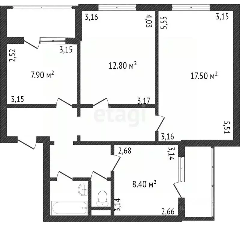 3-к кв. Белгородская область, Белгородский район, Разумное рп ул. 78-й ... - Фото 0