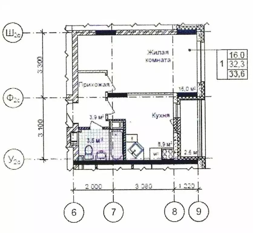 1-комнатная квартира: Нижний Новгород, улица Коперника, 2 (31.5 м) - Фото 0