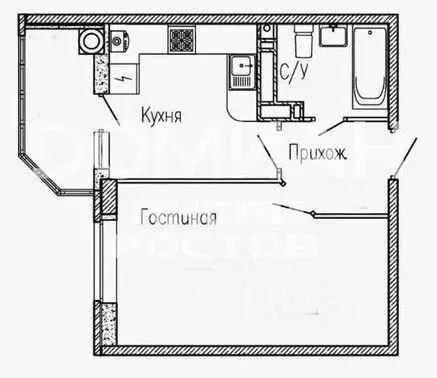 1-к кв. Ростовская область, Аксай ул. Вартанова, 29 (40.0 м) - Фото 2