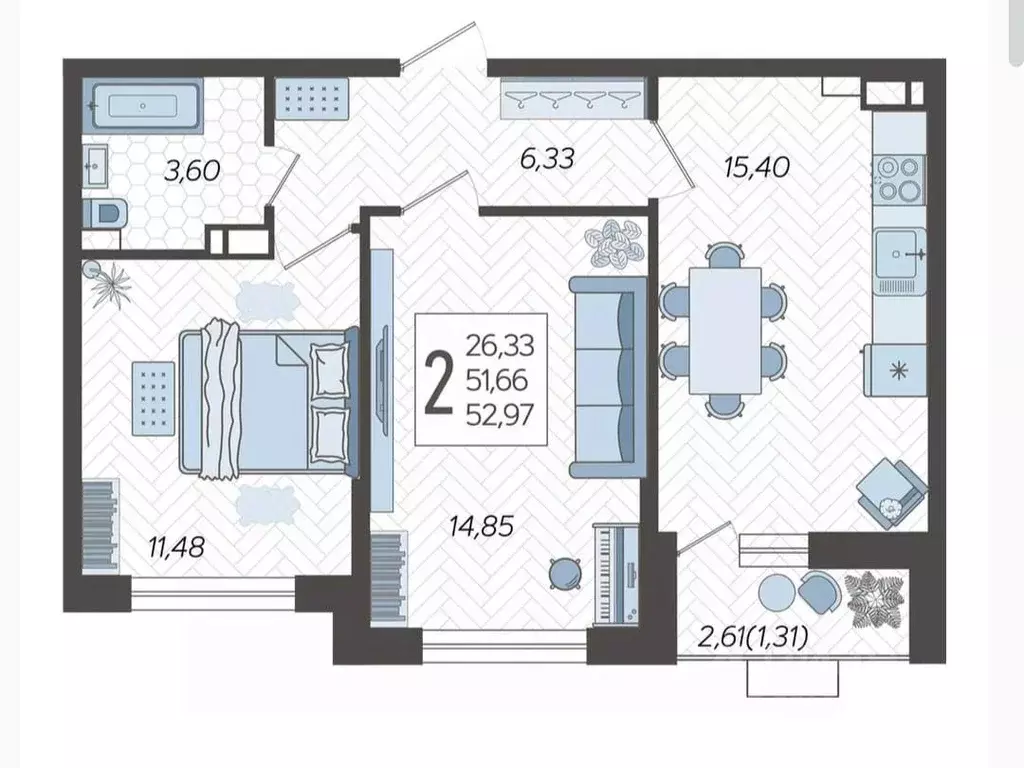 2-к кв. Краснодарский край, Краснодар ул. Имени Владимира ... - Фото 2