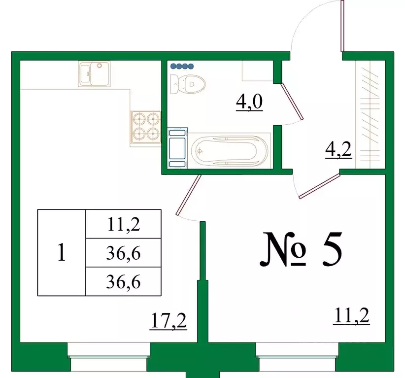 1-к кв. Ленинградская область, Гатчина Красносельское ш., 4А (36.6 м) - Фото 1