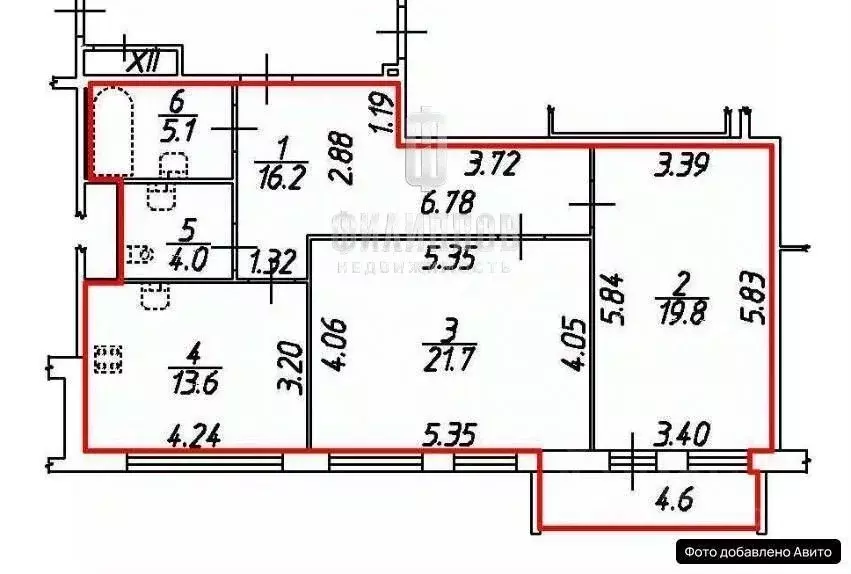 2-к кв. Санкт-Петербург Нижне-Каменская ул., 7к1 (84.0 м) - Фото 2