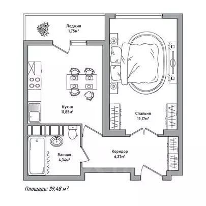 1-к кв. Ярославская область, Ярославль 2-й мкр,  (39.48 м) - Фото 0