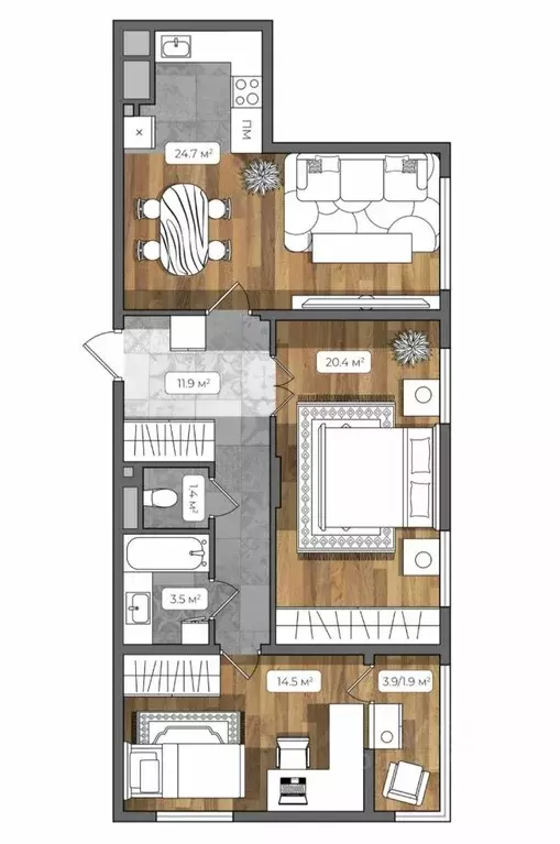 2-к кв. Крым, Алушта ул. Пуцатова (78.3 м) - Фото 1