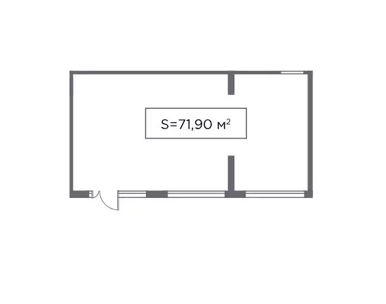 Помещение свободного назначения (71.9 м) - Фото 1