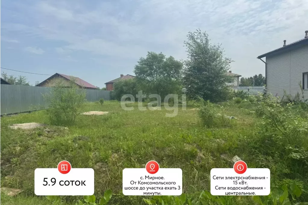 Участок в Хабаровский край, Хабаровский район, с. Мирное ул. ... - Фото 2