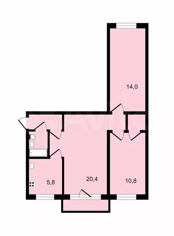 3-к. квартира, 586 м, 2/5 эт. - Фото 0